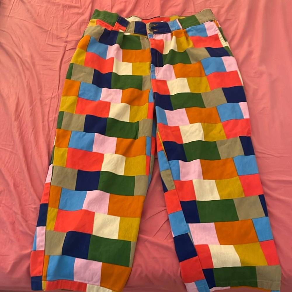 Lucy and Yak Patchwork Tapered Trousers